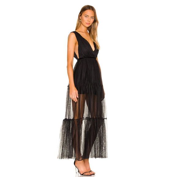 Chloe Tulle Dress in Black SAU LEE - Picture 1 of 13